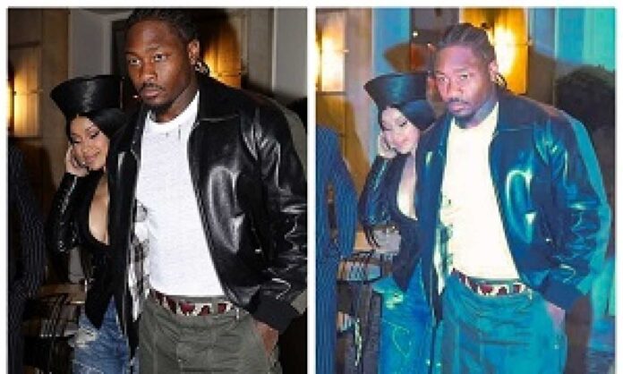 Cardi B And Stefon Diggs In Paris Restaurant