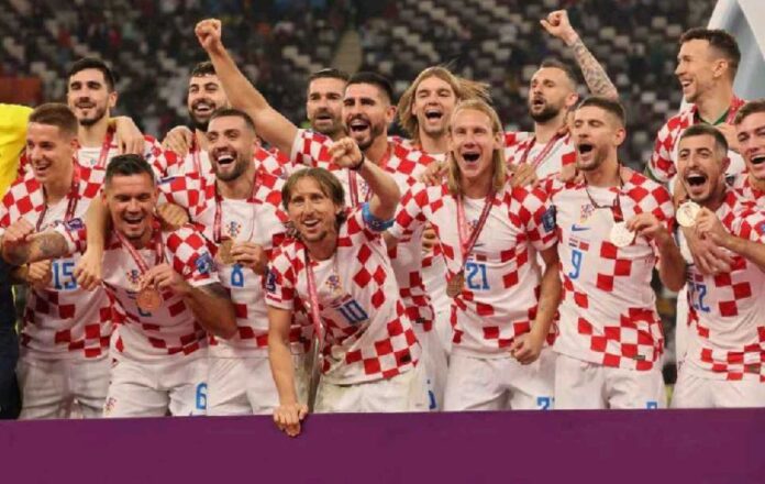Croatia Football Team Celebrating Goal