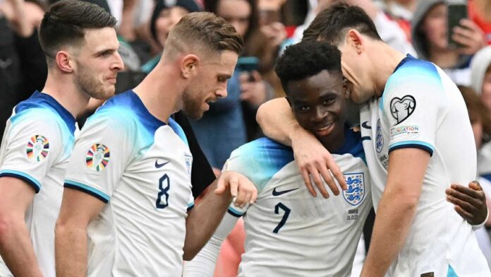 England U21 Team In Action