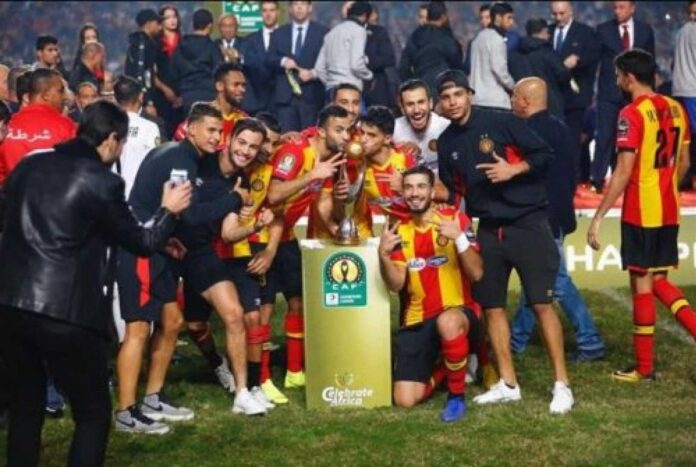 Espérance De Tunis Players Celebrating Victory