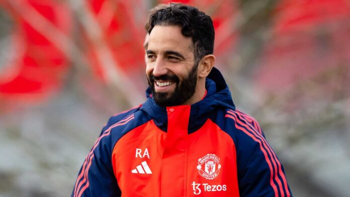 Manchester United Manager Ruben Amorim During Match