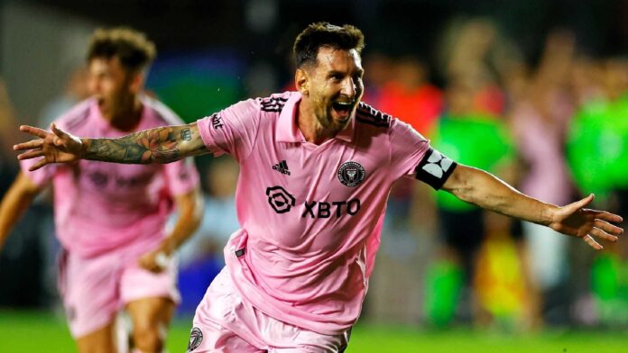 Messi Celebrating Goal For Inter Miami