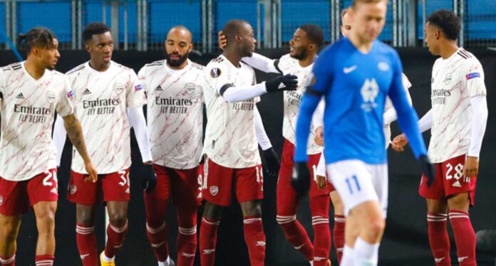 Molde Players Celebrating During Match