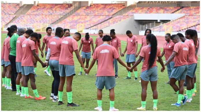 Nigeria Super Falcons Team At Training
