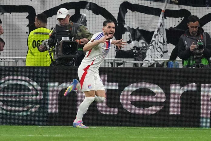 Rayan Cherki Celebrates Goal With Manchester City Teammates