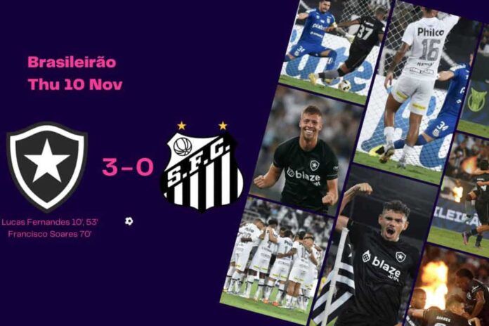 Santos And Botafogo Teams In Action