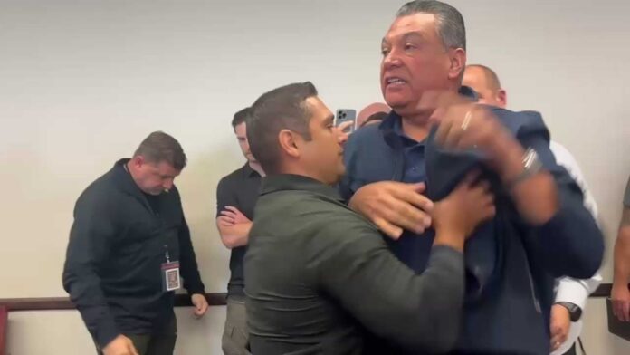 Senator Alex Padilla Press Conference Altercation