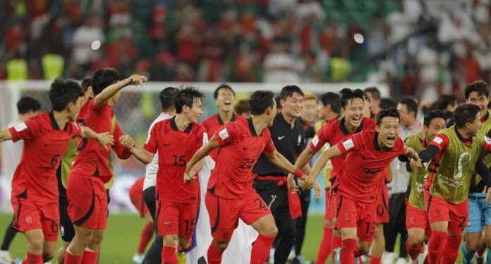 South Korea Football Team Celebrating Goal