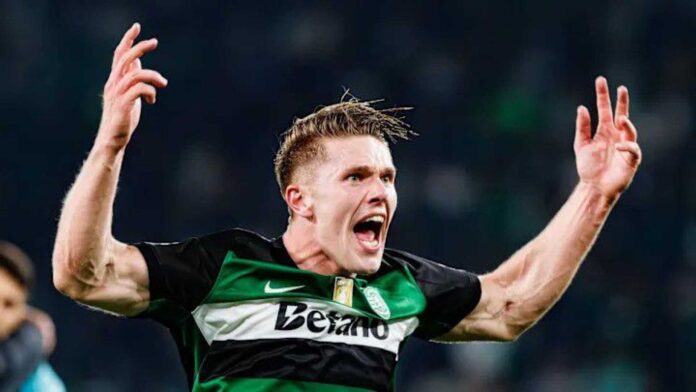 Viktor Gyokeres During Football Match