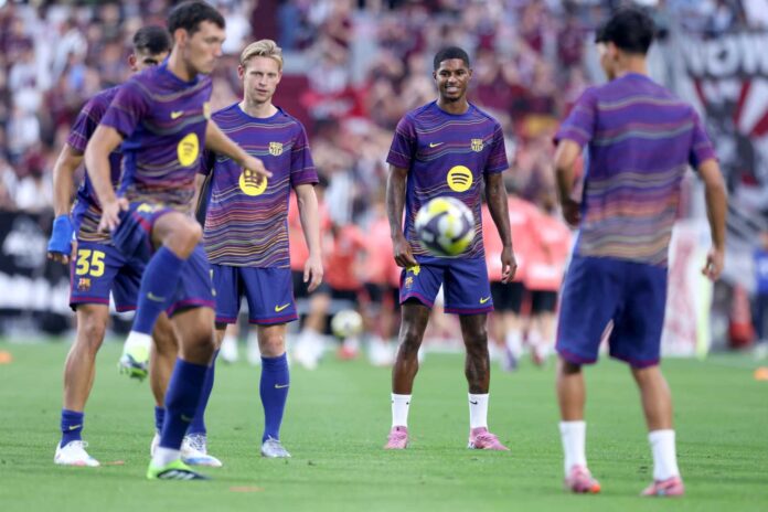 Barcelona Football Players Preseason Tour