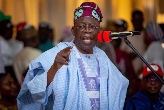 Bola Tinubu Delivering A Speech