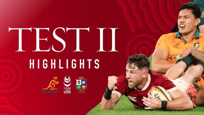 British And Irish Lions Vs Australia Rugby Match