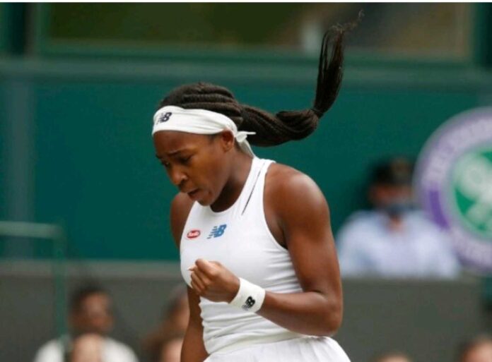 Coco Gauff Playing Tennis In Montreal