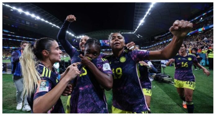 Colombia Women's Football Team Celebration