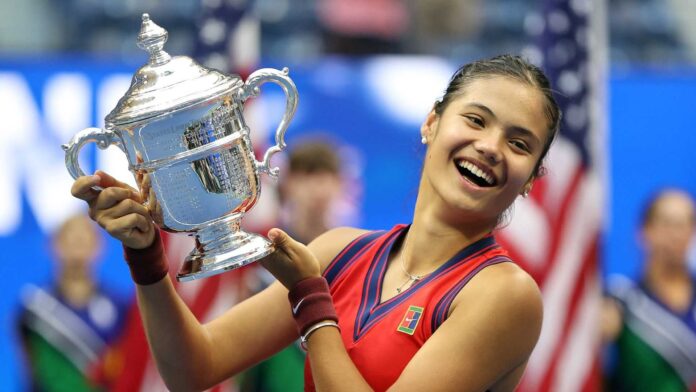 Emma Raducanu Celebrating Wimbledon Victory