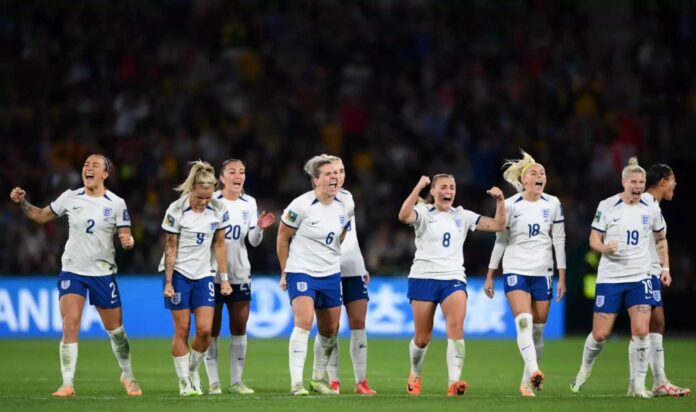 England Women's Football Team Celebration 2023