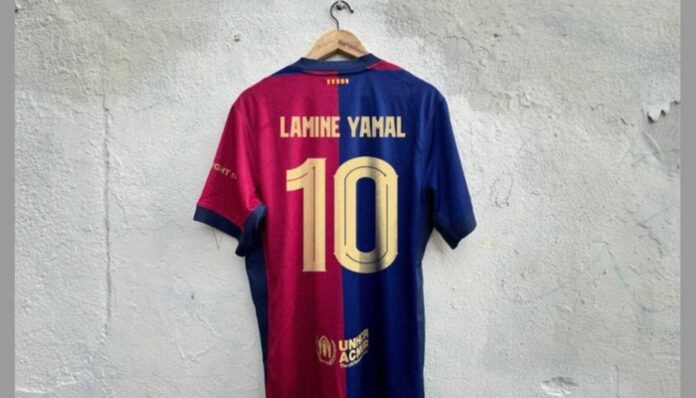 Lamine Yamal Barcelona Messi No. 10 Shirt