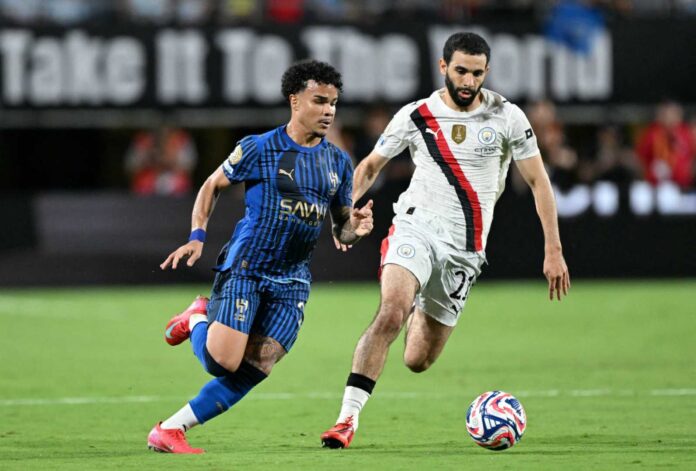 Marcos Leonardo Celebrates Goal Against Manchester City