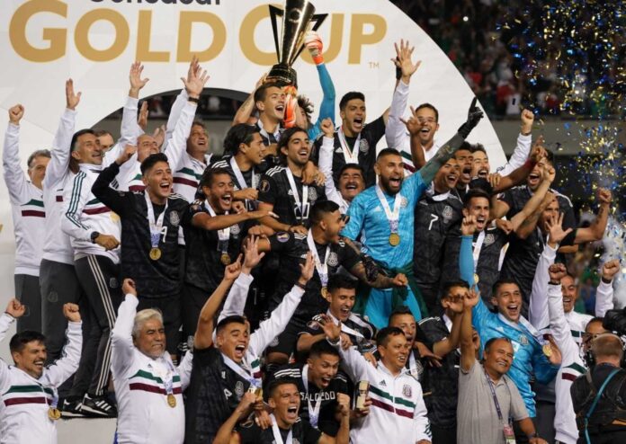 Mexico National Team Celebrating Victory