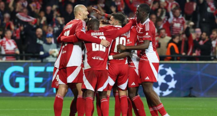 Pierre Lees Melou Celebrating Goal Brest