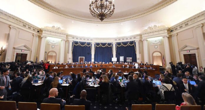 Trump With House Members During Congress Vote