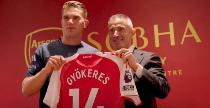 Viktor Gyokeres Arsenal Jersey Signing