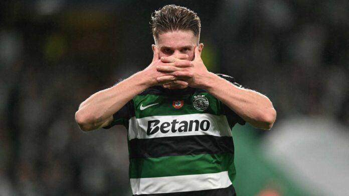 Viktor Gyokeres In Action For Sporting Cp