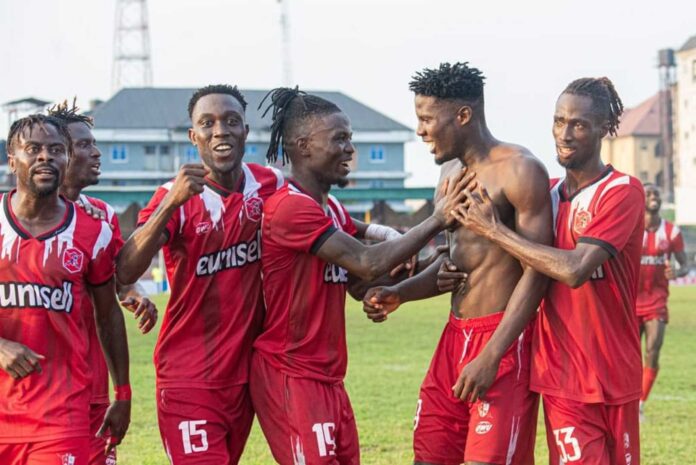 Abia Warriors Football Team In Action