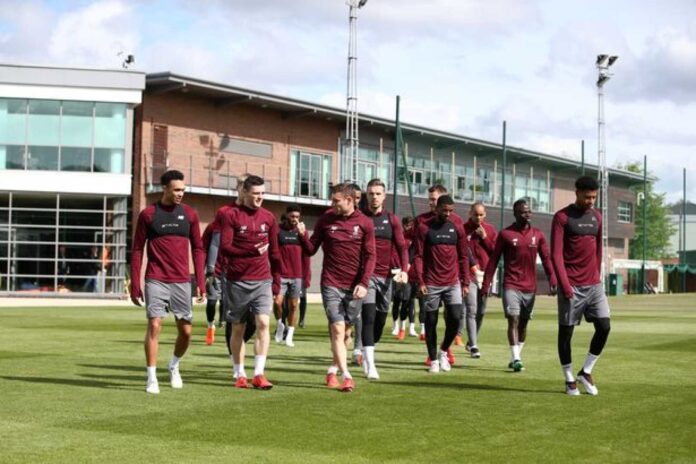 Athletic Club Players Preparing For Liverpool Match