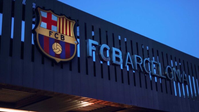 Barcelona Logo And Estadi Olímpic Lluís Companys