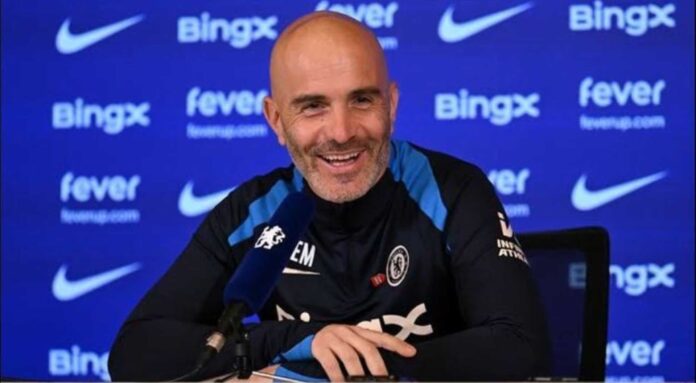 Chelsea Manager Enzo Maresca With Andrey Santos