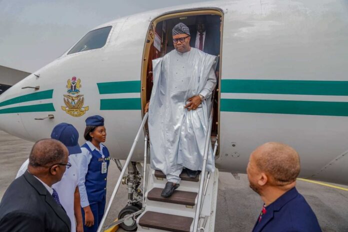Godswill Akpabio Arrives At Airport