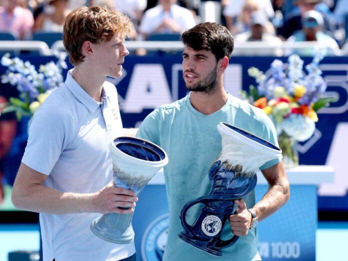 Jannik Sinner And Carlos Alcaraz At Us Open
