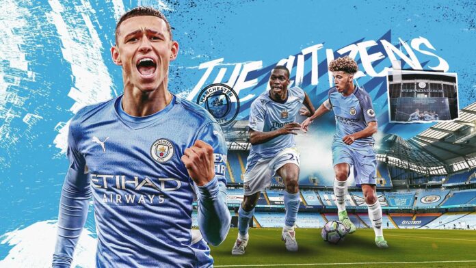 Manchester City Team With Young Players