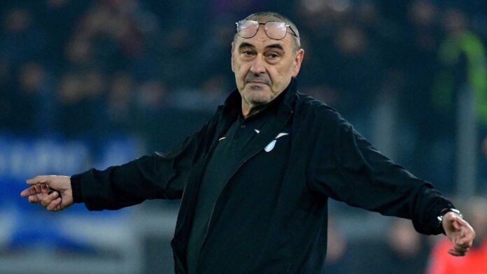 Maurizio Sarri Coaching Ss Lazio Training Session