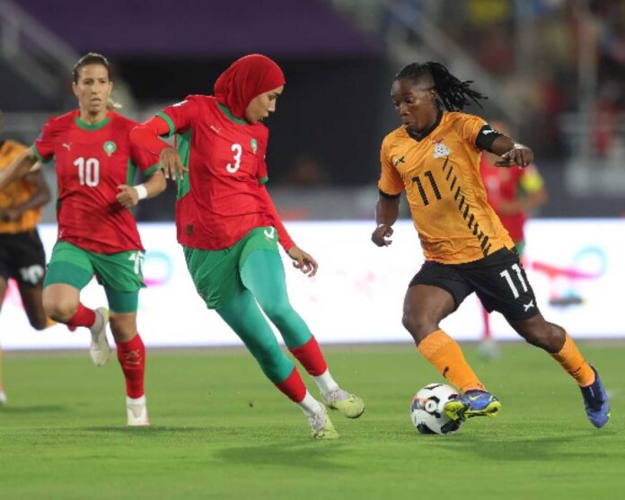 Morocco Vs Zambia Chan Match Action