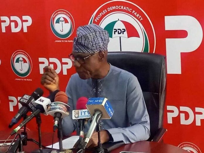 Pdp Leaders Addressing Media About Bye Election