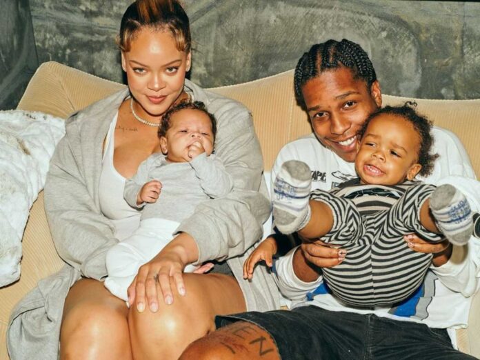 A$ap Rocky And Rihanna Family Photo