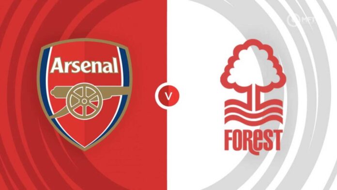 Arsenal Logo And Nottingham Forest Match