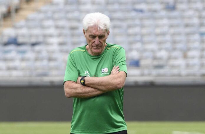 Bafana Bafana Coach Hugo Broos Discussing Pitch Issue