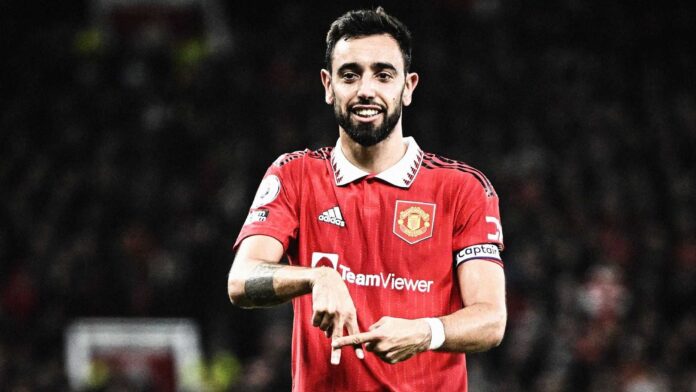 Bruno Fernandes Scoring For Manchester United