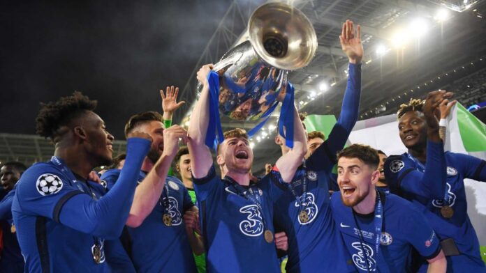 Champions League Trophy And Teams