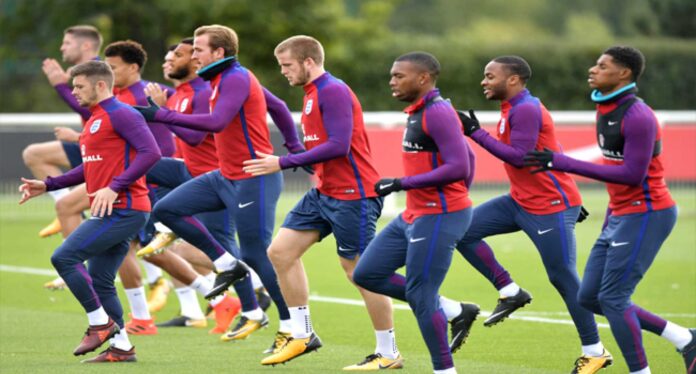 England Football Team Training Session