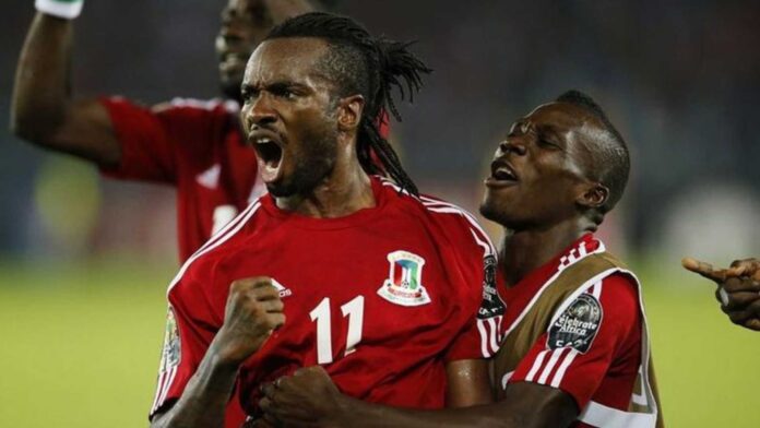 Equatorial Guinea Football Team Celebrating Comeback Victory