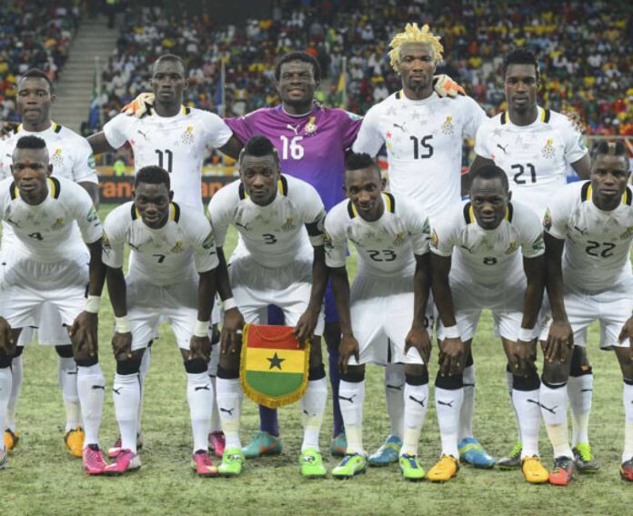 Ghana Football Team In Action On The Pitch