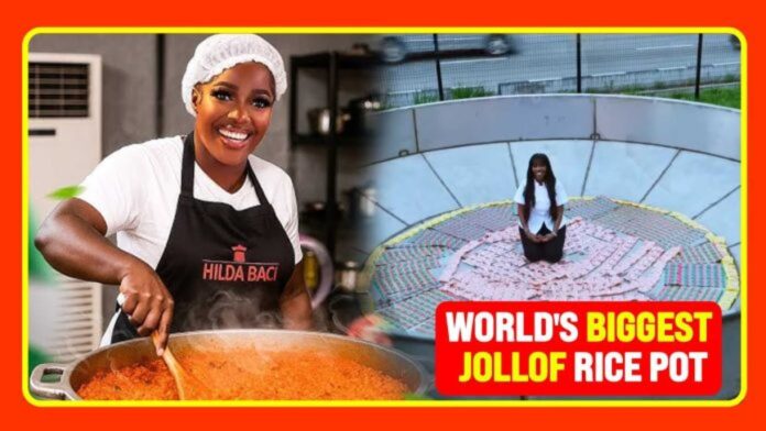 Hilda Baci Cooking Jollof Rice At Festival
