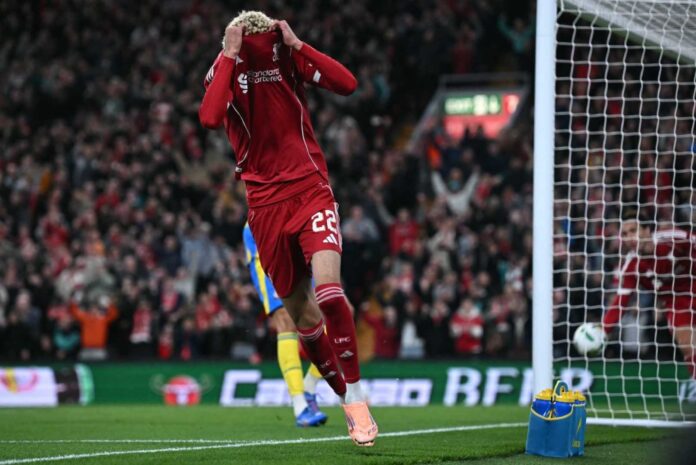 Hugo Ekitike Celebrates Goal Liverpool Southampton