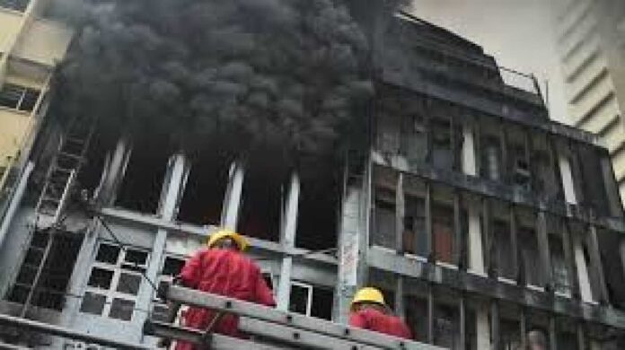 Lagos Fire At Afriland Towers