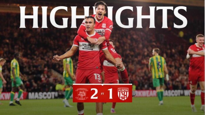 Middlesbrough Fc Vs West Brom Match Highlights
