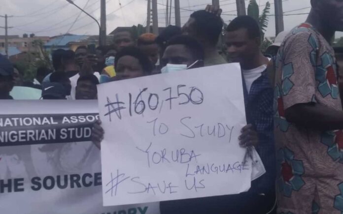 Nigerian Students Protesting High School Fees